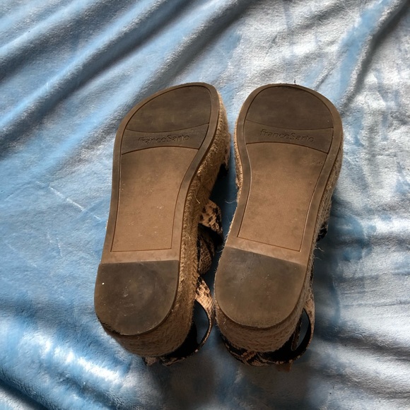 Reptile vegan leather sandals espadrilles platforms - Picture 8 of 14